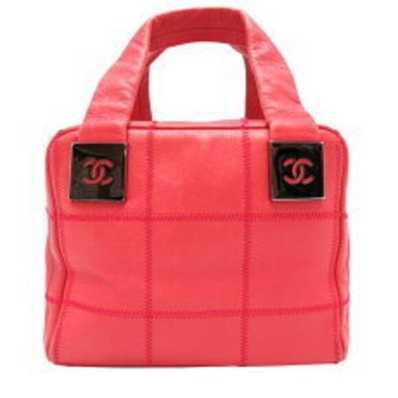 Chanel Chocobar Handbag Leather Pink - Picture 2 of 7
